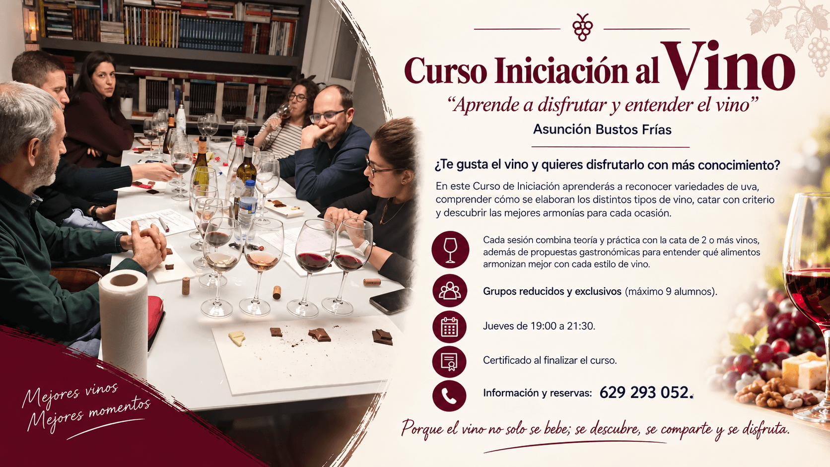 Curso Iniciación al Vino con Asunción Bustos Frías
