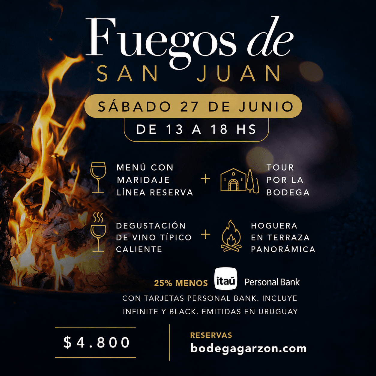 🍷🔥 Fuegos de San Juan en Bodega Garzón