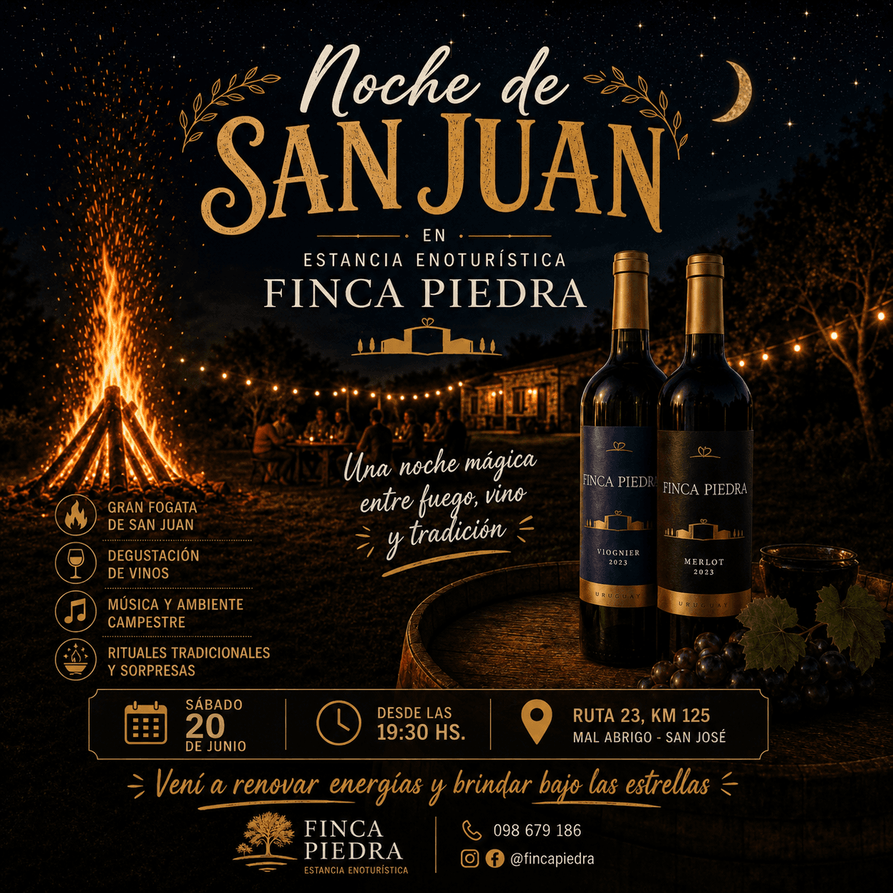 Noche de San Juan en Finca Piedra