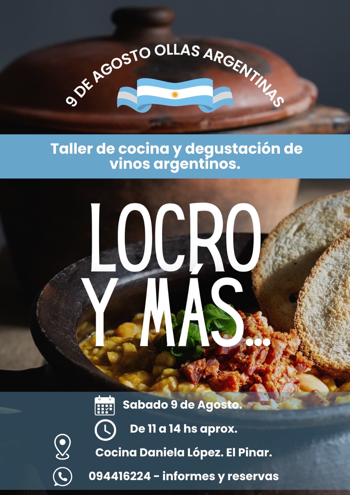 Segundo taller del ciclo de Ollas y Vinos del Cono Sur