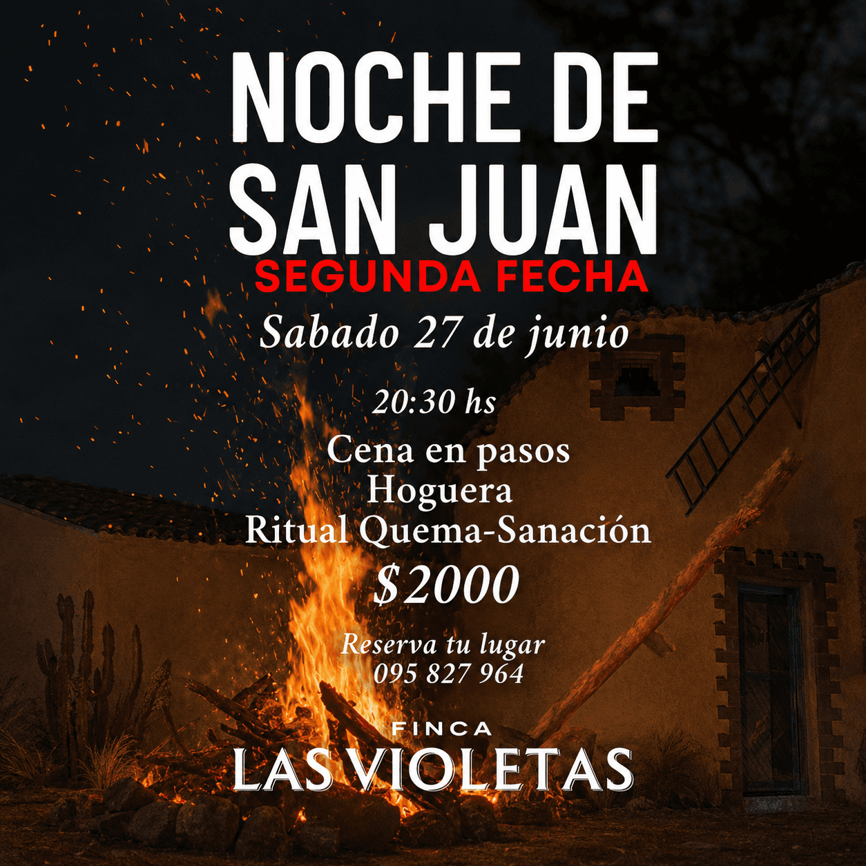 🍷🔥 Noche de San Juan en Finca Las Violetas