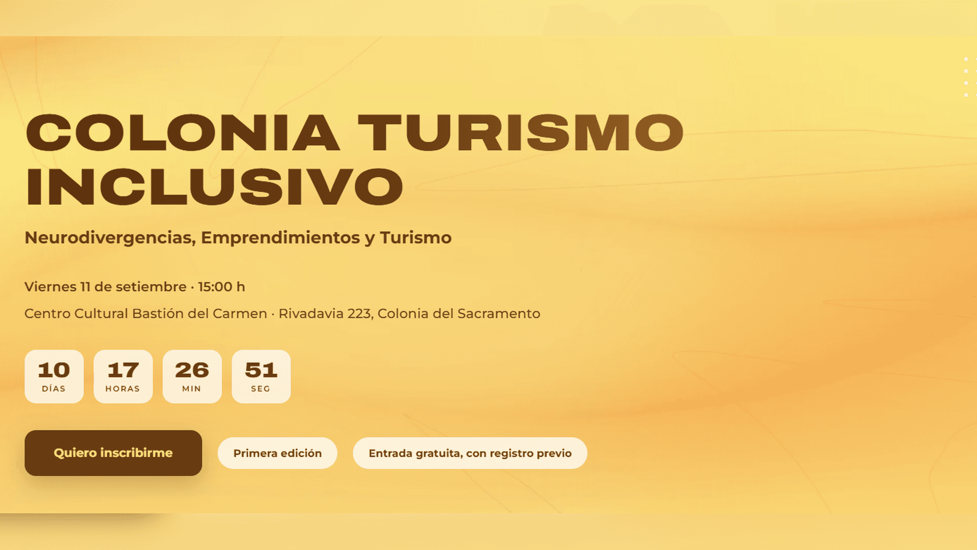 Colonia Turismo Inclusivo: neurodivergencia, emprendimiento y turismo