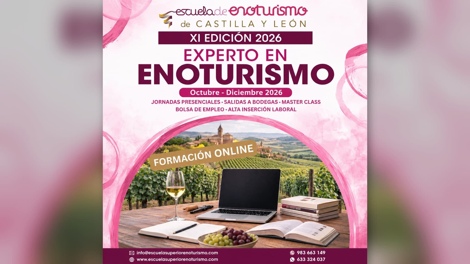 Curso Experto en Enoturismo 2026 | Escuela de CyL